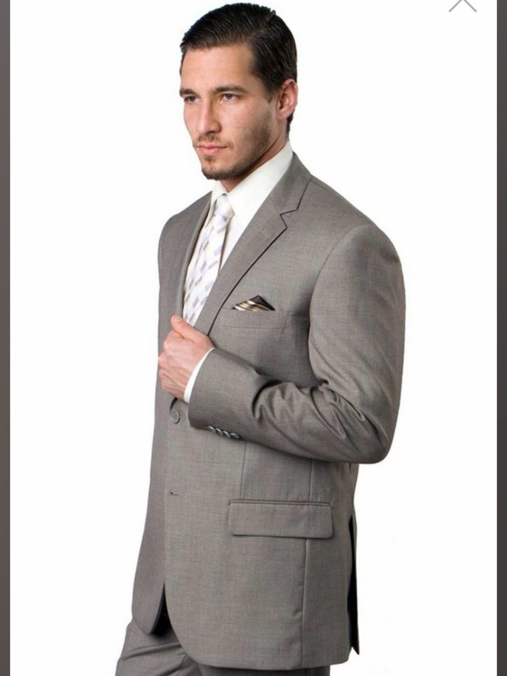 Demantie Italy Men's Gray Dress Suit Jacket & Pants